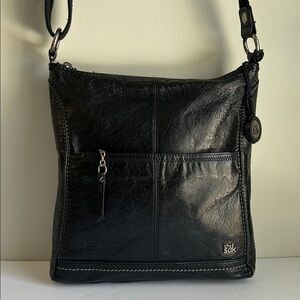 The Sak Black Leather Crossbody Bag